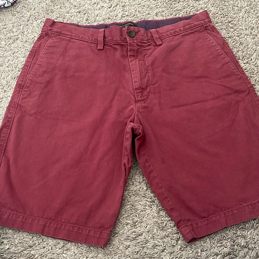 Men’s Brick red banana republic chino shorts